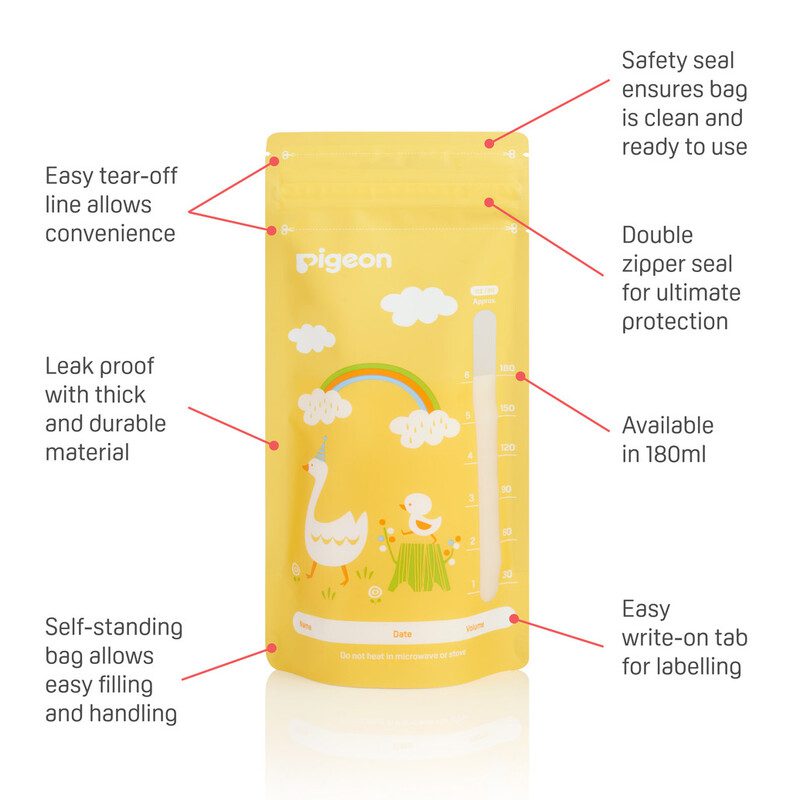 Breastmilk Storage Bags 180Ml (Animals Edition)