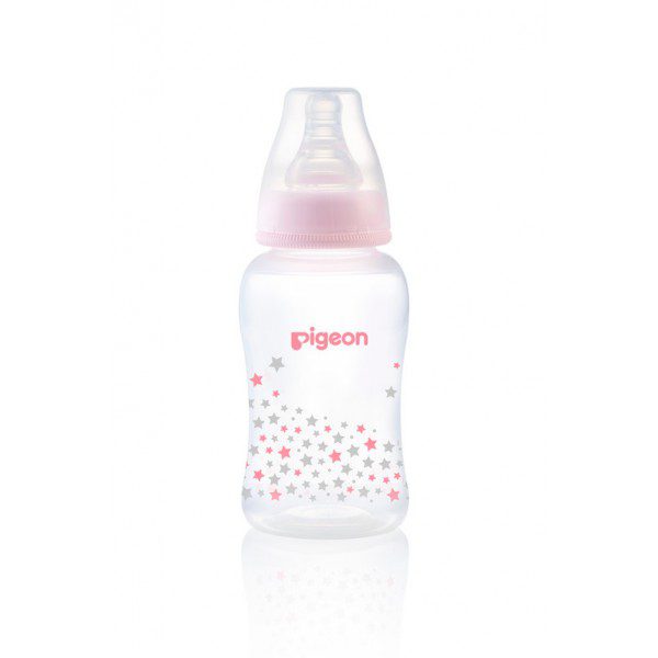 Pigeon Standard Neck Nursing Bottle with Peristaltic Nipple (PP)