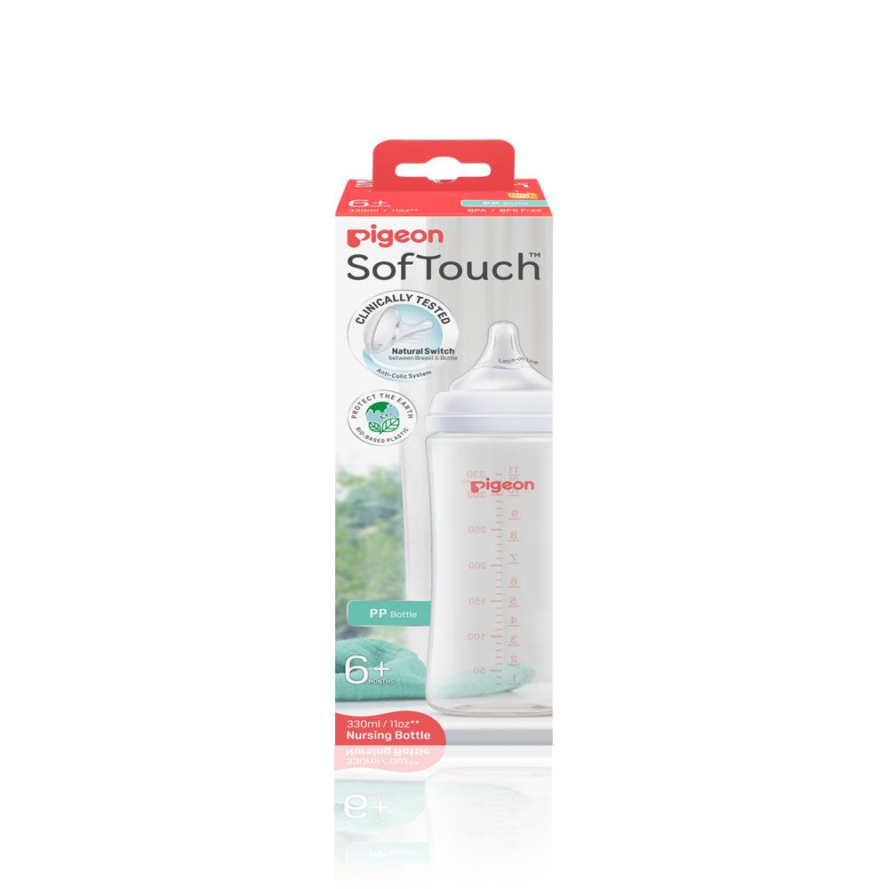 Softouch Bpp Wide Neck Nursing Bottle 330ml Logo