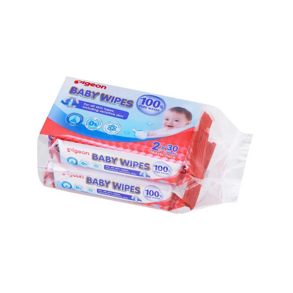 Baby Wipes 30X2 (60 Sheets) 100% Pure