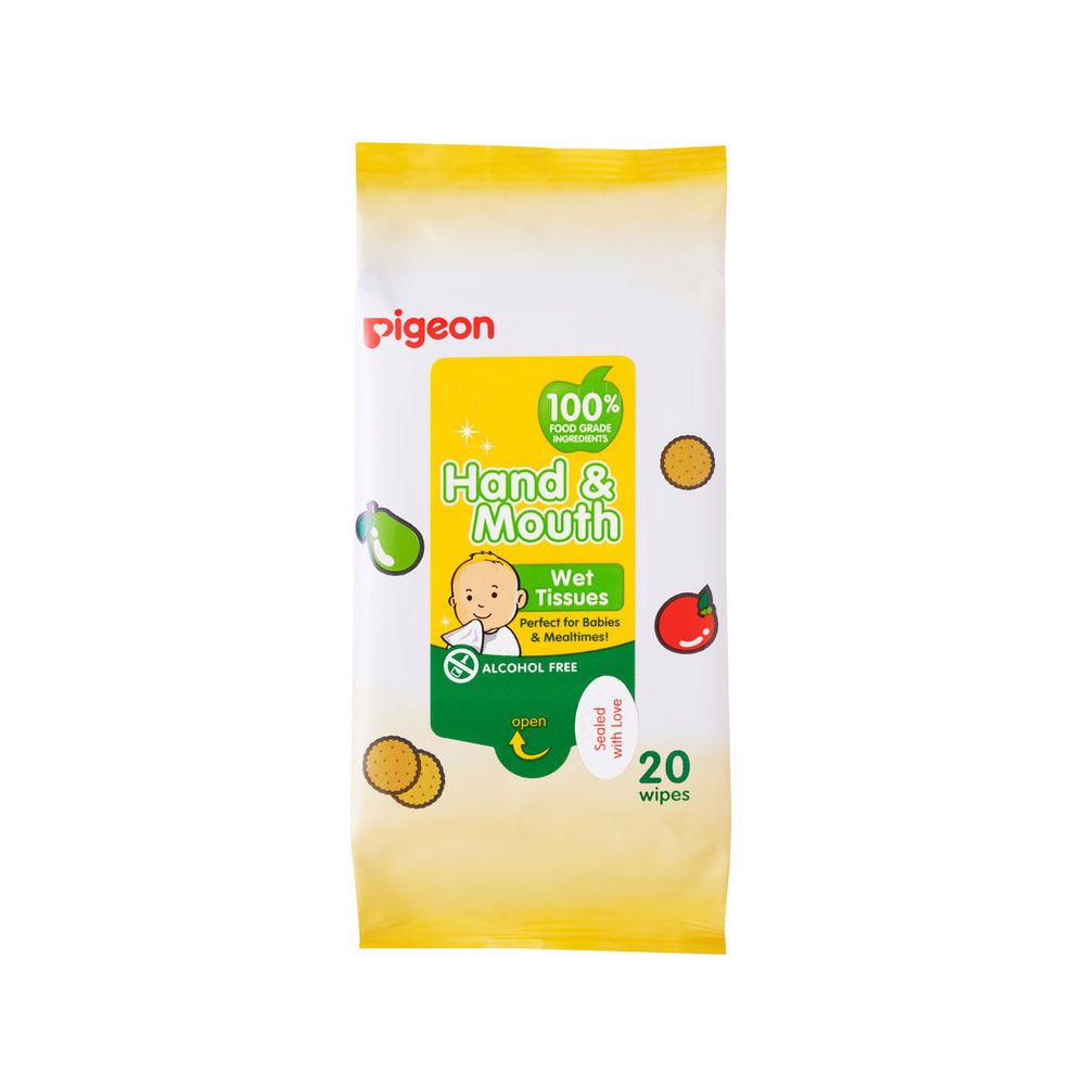 Pigeon Hand & Mouth Wet Tissue 20 Sheets