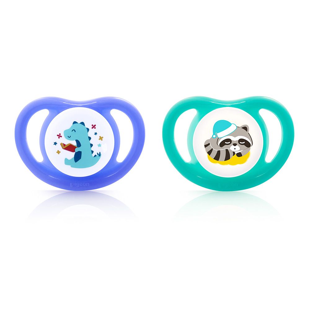 Pacifier Pk-2 (L) Dino Read & Raccoon