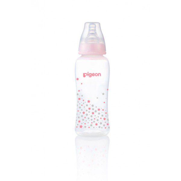 Pigeon Standard Neck Nursing Bottle With Peristaltic Nipple (Pp)