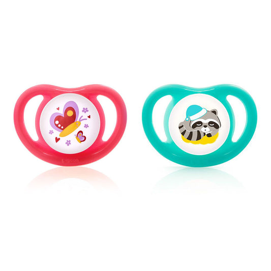 Pacifier Pk-2 (L) Butterfly & Raccoon